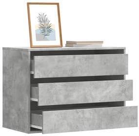 vidaXL Dulap colț cu sertare gri beton 80x41x58 cm lemn prelucrat
