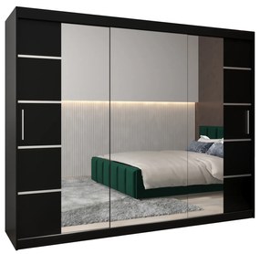 Dulap de haine 250 cm Verika 4 250 (negru). 1064325