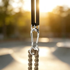 AIYAPLAY Leagăn pentru Copii de Interior și Exterior, Leagăn de Grădină pentru Bebeluși și Copii 9-36 Luni, Coardă Reglabilă și Centură de Siguranță | Aosom Romania