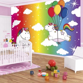 Fototapet - Unicorn - curcubeu (152,5x104 cm)