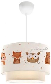 Lustră pentru copii CANDY 1xE27/40W/230V albă/maro