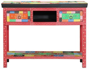 Masă de consolă vidaXL Multicolor 100x30x75 cm din lemn solid de mango