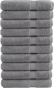 vidaXL Prosoape premium, SOLUND 10 buc gri 100x200cm 600gsm