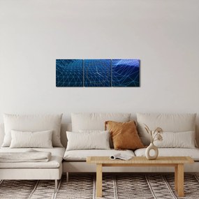 Tablou - Munți în model de calculator (cu ceas) (90x30 cm)