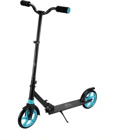 Trotineta copii si adolescenti NOVOKIDS™ Cool Boy, Maxim 100 kg, Functie Super Brake, Suspensie fata, Diametru roata 200 mm, Albastru