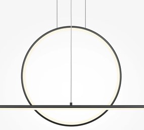 Lustra LED suspendata design geometric Halo negru