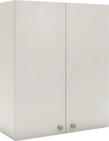 Corp Baie Zaria, Suspendat, 2 Usi, Alb lucios/Alb, MDF, L 60 x l 22 x H 72 cm