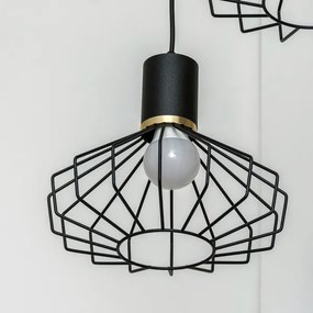 Pendul pe cablu SOLANO 3xE27/15W/230V negru/auriu