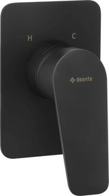 Baterie pentru dus, negru, fara comutator, pentru corp ingropat, Deante Jasmin