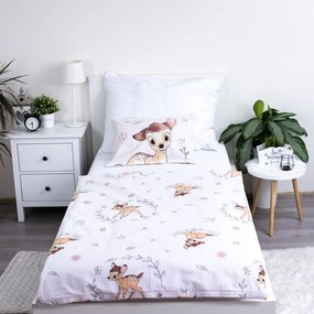 Disney Bambi Beige lenjerie de pat pentru copii 100×135cm, 40×60 cm