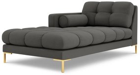 Sezlong tapitat Bali picioare gold – L185 x l102 x h75