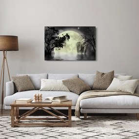Tablou - Lună plină deasupra apei (90x60 cm)