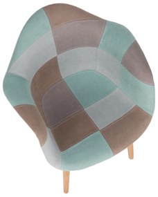 Fotoliu de design, patchwork/mentol/maro/fag, KADIR NEW TIP 5