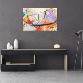 Tablou - Abstract, pasăre (90x60 cm)