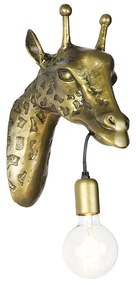 Lampă de perete vintage din alamă - Animal Girafă