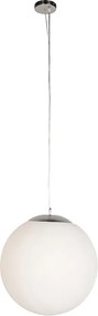 Lampă suspendată inteligentă scandinavă argintie cu sticlă opal 50cm incl. WiFi A60 - Ball 50