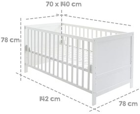 Pătuț alb 70x140 cm – Roba