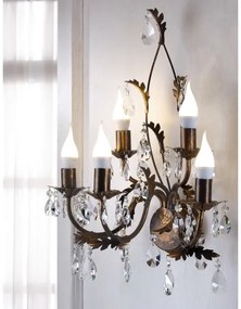 Aplică TERESA 5xE14/6W/230V bronz ONLI