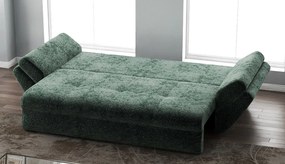 Canapea extensibilă dumonde cu ladă de depozitare si sezut confortabil din spuma high-density, Loana Euphoria Verde 250x100 cm