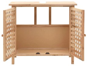 247097 vidaXL Dulap de chiuvetă, lemn masiv de nuc, 66 x 29 x 61 cm