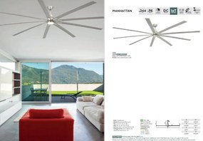 Lustra cu Ventilator extra large si telecomanda MANHATTAN LED 33496