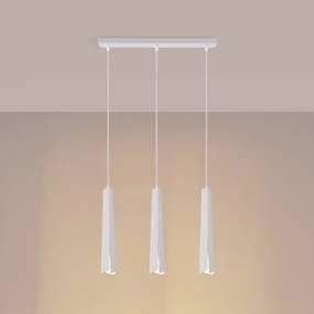 Lustră pe cablu Sollux SL.1399 PRYSM 3xG9/8W/230V alb