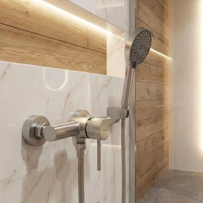 Baterie de duș REA Lungo Stripe BRUSH NICKEL