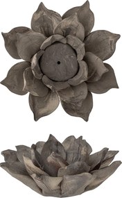 Suport pentru lumânare vintage din ceramică bej cu nuanțe de maro, 13x5,5 cm, „Eira"