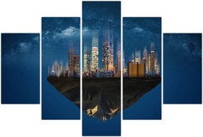 Tablou - Metropola plutind în spațiu (150x105 cm)