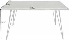 Masa design industrial vintage Scorpion 140cm, salcam gri