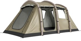 Outsunny Cort gonflabil 5-6 persoane Montare rapidă Cort outdoor pentru camping cu pompă Ferestre din plasă țăruși Prelată frontală | Aosom Romania