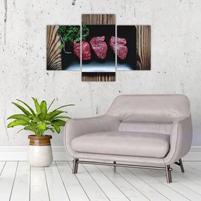 Tablou cu carne pe farfurie (90x60 cm)