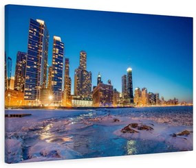 Tablou canvas Chicago Winter 120x80 cm