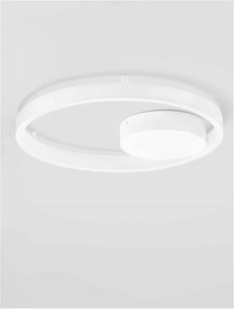 Lustra LED aplicata design modern minimalist HEDRA D-40cm alb