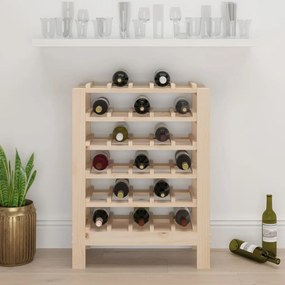 Suport de vinuri, 61,5x30x82 cm, lemn masiv de pin Maro, 61.5 x 30 x 82 cm, 1