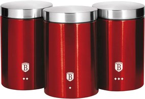 Set cutie paine si 3 recipiente bucatarie Burgundy Edition Berlinger Haus BH 6729