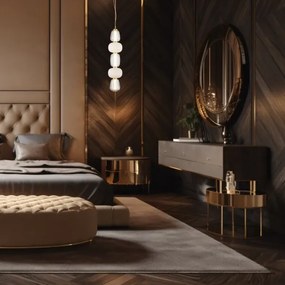 Lustră LED pe cablu CARO LED/40W/230V auriu