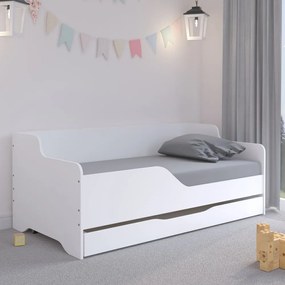 Pat universal pentru copii, alb, cu sertar, 160 x 80 cm