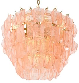 Candelabru design LUX, Sticla, Roz, Solange