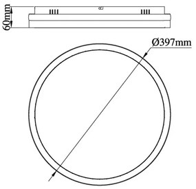 Plafonieră LED Globo 67179D DELLA LED/40W/230V d. 39,7 cm