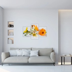 Tablou cu flori portocalii (90x60 cm)