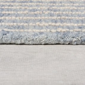 Covor albastru deschis țesut manual din lână 200x290 cm Memphis Wool – Flair Rugs