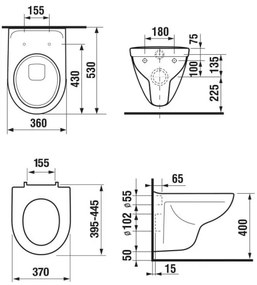 JIKA H8663800000001 - WC suspendat LYRA + capac WC SoftClose LYRA