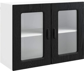 vidaXL Dulap de bucătărie cu ușă Kalmar Stejar Negru 80 x 31 x 60 cm