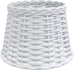 vidaXL Abajur lustră, alb, Ø25x17 cm, răchită