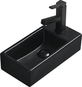 Mexen Inez chiuvetă de blat stânga 40 x 20 cm, negru mat - 21484085L