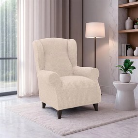 Huse super elastice RUBINIA smântânii fotoliu clasic (l. 70 - 95 cm)