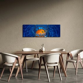 Tablou - portacala în apă (cu ceas) (90x30 cm)
