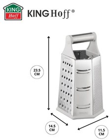 Razatoare Kinghoff KH-1991, 6 suprafete, Otel inoxidabil, Argintiu