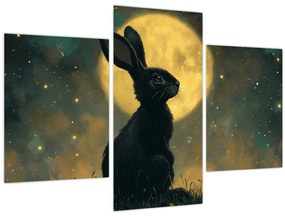 Tablou - Iepure cu lună (90x60 cm)